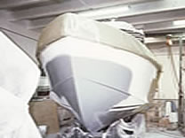 Bow Fiberglass Repair Work